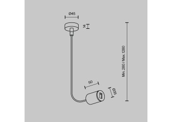 Ввод питания Maytoni Technical Flarity TRA154C-SB1-BS
