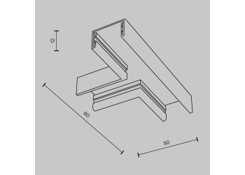Т- образный коннектор накладной Maytoni Technical TRA172CT-11B
