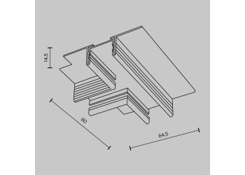 Т- образный коннектор встраиваемый Maytoni Technical TRA172CT-12B