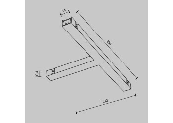 Т- образный коннектор Maytoni Technical TRA172TPC-1B