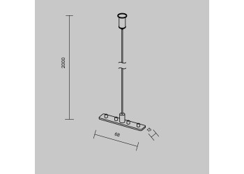 Тросовый подвес Maytoni Technical Accessories for tracks Exility TRAM034SW-2S