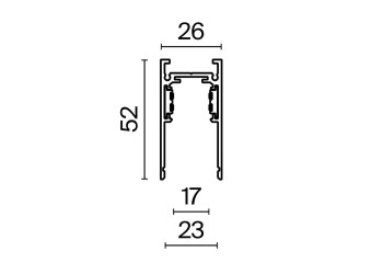 Шинопровод накладной/подвесной магнитный Maytoni Technical Exility Busbar trunkings TRX034-412W