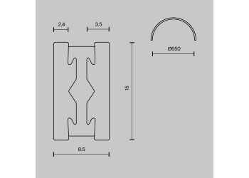 Шинопровод накладной/подвесной Maytoni Technical TRX154-SR-D650-PT