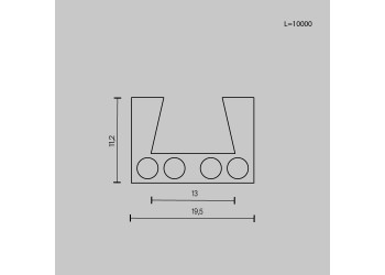 Шинопровод Maytoni Technical Busbar trunkings Elasity TRX160-1110B