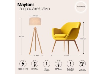 Торшер Maytoni Calvin Z177-FL-01-BR
