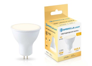 Светодиодная лампа MR16 13W 2700K Ambrella light Bulding 161303