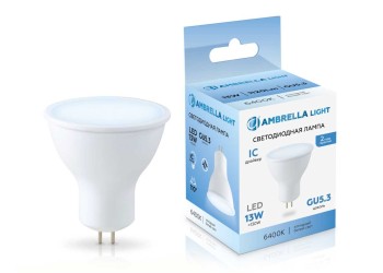 Светодиодная лампа MR16 13W 6400K Ambrella light Bulding 161306