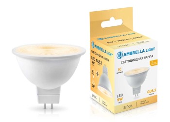 Светодиодная лампа Lens 38° MR16 9W 2700K Ambrella light Bulding 170903