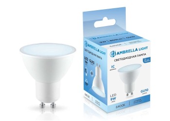 Светодиодная лампа MR16 9W 6400K Ambrella light Bulding 180906