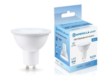 Светодиодная лампа Lens 38° MR16 9W 6400K Ambrella light Bulding 190906