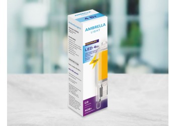 Лампа светодиодная филаментная Ambrella light G9 4W 4200K прозрачная 204532