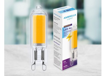 Лампа светодиодная филаментная Ambrella light G9 4W 4200K прозрачная 204532