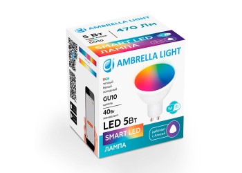 Светодиодная лампа Ambrella light 207500 Smart LED MR16 5W+RGB 3000K-6400K 220-240V