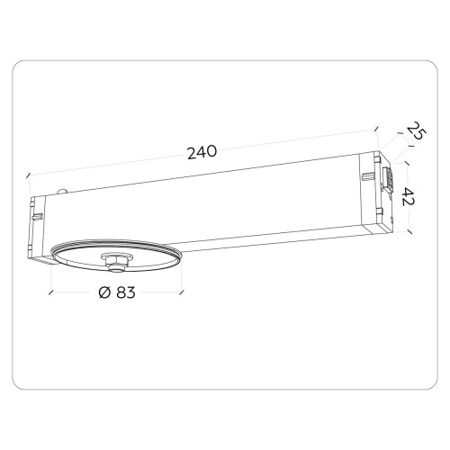 Трековое крепление Ambrella Light DIY Spot A2542, купить в Минске по самой низкой цене