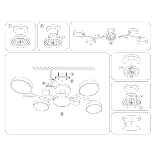 Потолочная светодиодная люстра Ambrella light Comfort LineTech FL4834, купить в Минске по самой низкой цене