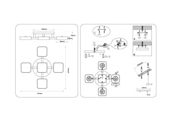 Люстра на штанге Ambrella light COMFORT FL4883
