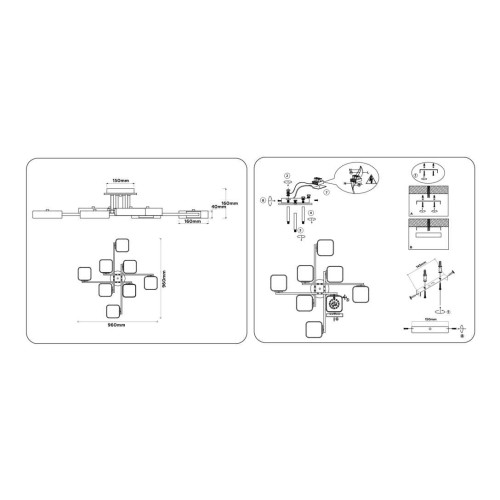 Люстра на штанге Ambrella light COMFORT FL4889, купить в Минске по самой низкой цене