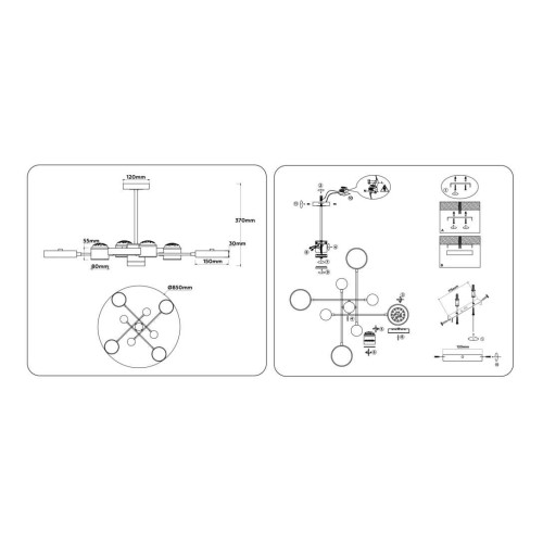 Люстра на штанге Ambrella light COMFORT FL51627, купить в Минске по самой низкой цене