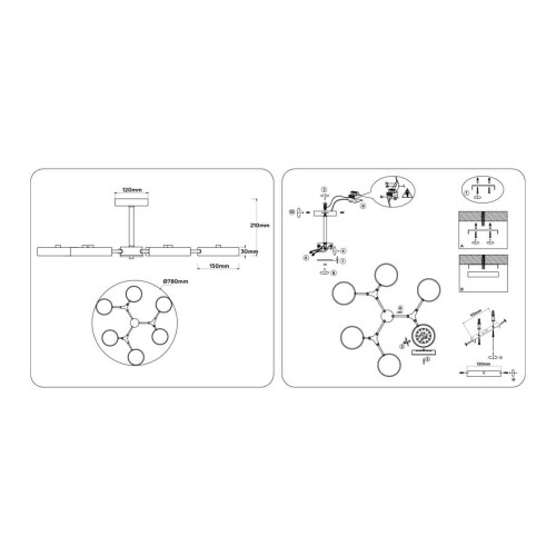 Люстра на штанге Ambrella light COMFORT FL516334, купить в Минске по самой низкой цене