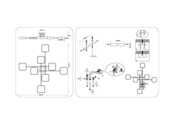 Люстра на штанге Ambrella light COMFORT FL516346