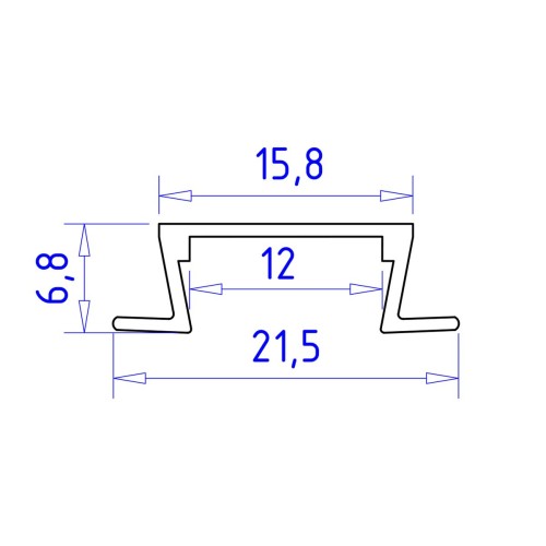 Встраиваемый профиль с рассеивателем Ambrella Illumination GP1001BK, купить в Минске по самой низкой цене