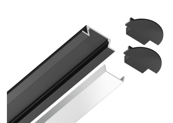Встраиваемый профиль с рассеивателем Ambrella Illumination GP1001BK