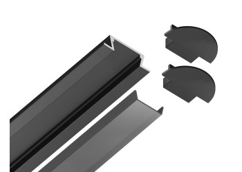 Встраиваемый профиль с рассеивателем Ambrella Illumination GP1001BK/BK