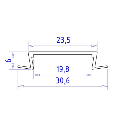 Встраиваемый профиль с рассеивателем Ambrella Illumination GP1100WH, купить в Минске по самой низкой цене