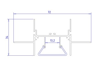 Встраиваемый профиль с рассеивателем Ambrella Illumination GP4000AL