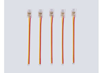Соединитель гибкий односторонний AMBRELLA LIGHT ILLUMINATION COB CCT 12/24V для лент 8mm (3 конт.) (5шт. в комплекте) GS7406
