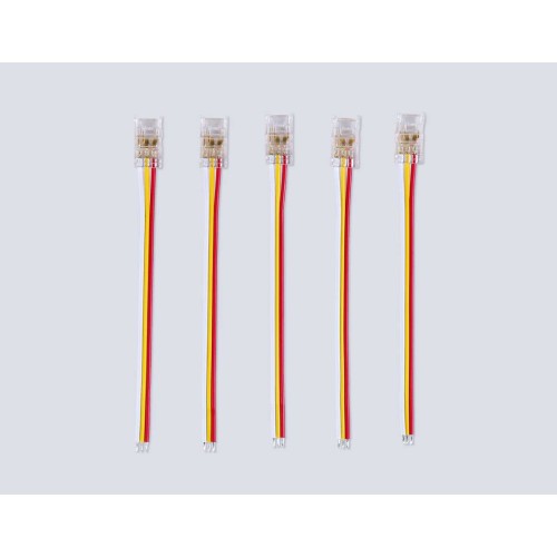 Соединитель гибкий односторонний AMBRELLA LIGHT ILLUMINATION COB CCT 12/24V для лент 8mm (3 конт.) (5шт. в комплекте) GS7406, купить в Минске по самой низкой цене