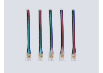 Соединитель гибкий односторонний AMBRELLA LIGHT ILLUMINATION COB RGB 12/24V для лент 10mm (4 конт.) (5шт. в комплекте) GS7411