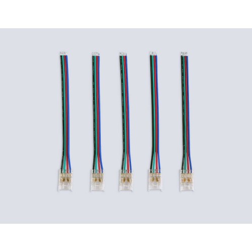 Соединитель гибкий односторонний AMBRELLA LIGHT ILLUMINATION COB RGB 12/24V для лент 10mm (4 конт.) (5шт. в комплекте) GS7411, купить в Минске по самой низкой цене