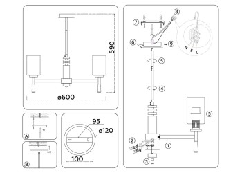 Подвесная люстра Ambrella Light High Light Modern LH56261