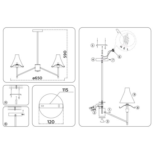 Подвесная люстра Ambrella Light High Light Modern LH57123, купить в Минске по самой низкой цене