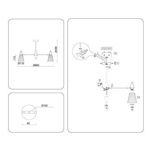 Подвесная люстра Ambrella light High Light LH58114, купить в Минске по самой низкой цене