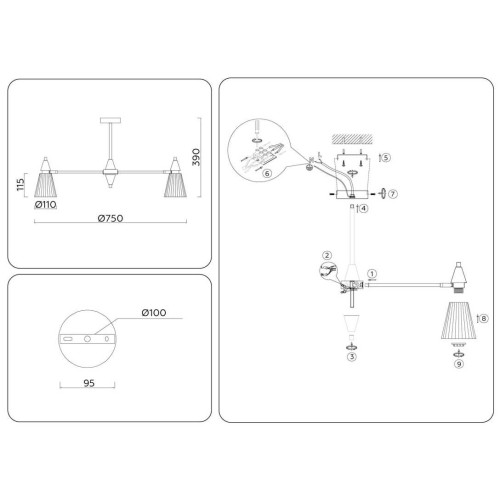 Подвесная люстра Ambrella light High Light LH58116, купить в Минске по самой низкой цене