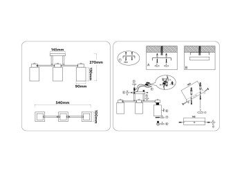Люстра на штанге Ambrella light TRADITIONAL TR303045