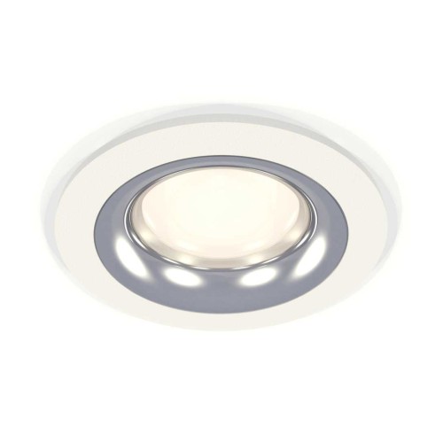 Комплект встраиваемого светильника Ambrella light Techno Spot XC7621003 SWH/PSL белый песок/серебро полированное (C7621, N7012), купить в Минске по самой низкой цене