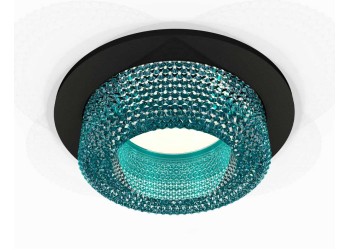 Комплект встраиваемого светильника Ambrella light Techno Spot XC7622023 SBK/BL черный песок/голубой (C7622, N7194)