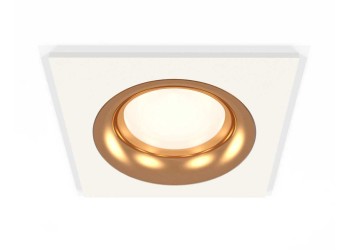 Комплект встраиваемого светильника Ambrella light Techno Spot XC7631005 SWH/PYG белый песок/золото желтое полированное (C7631, N7014)