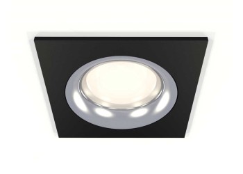 Комплект встраиваемого светильника Ambrella light Techno Spot XC7632003 SBK/PSL черный песок/серебро полированное (C7632, N7012)