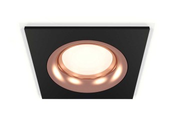 Комплект встраиваемого светильника Ambrella light Techno Spot XC7632006 SBK/PPG черный песок/золото розовое полированное (C7632, N7015)