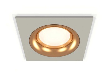 Комплект встраиваемого светильника Ambrella light Techno Spot XC7633005 SGR/PYG серый песок/золото желтое полированное (C7633, N7014)