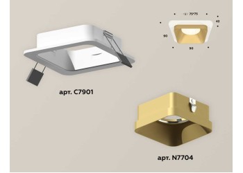 Комплект встраиваемого светильника Ambrella light Techno Spot XC (C7901, N7704) XC7901004