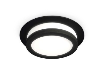 Комплект встраиваемого светильника Ambrella light XC8051017 SBK/FR черный песок/белый матовый GX53 (C8051, N8415)