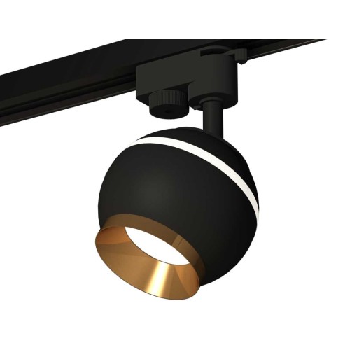 Комплект трекового светильника Ambrella light Track System XT1102005 SBK/PYG черный песок/золото желтое полированное (A2521, C1102, N7034), купить в Минске по самой низкой цене