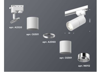 Комплект трекового светильника Ambrella light Track System XT (A2520, C6301, A2060, C6301, N6112) XT6301001