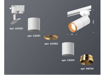 Комплект трекового светильника Ambrella light Track System XT (A2520,C6301,A2062,C6301,N6134) XT6301021