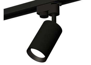 Комплект трекового однофазного светильника Ambrella light SBK/PBK черный песок/черный полированный XT6323003 (A2521, C6323, N6103)
